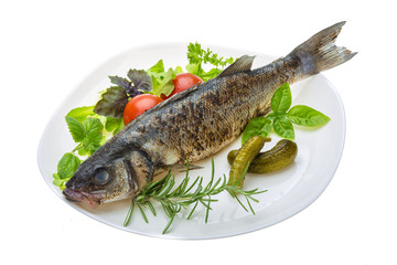 Roasted seabass