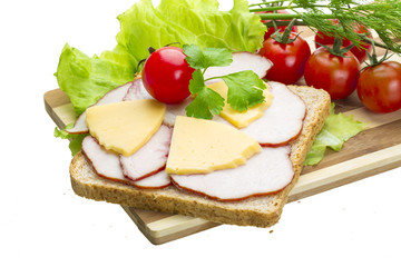 Fototapeta na wymiar Sandwich with ham