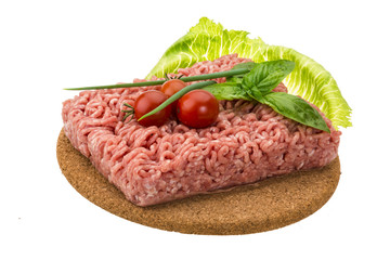Meat stuffing with basil