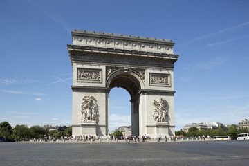 the arc de triomphe in paris, france