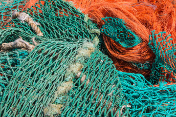 Fishnets pollution from the north-sea