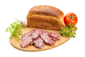 Fresh ripe salami