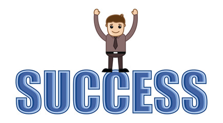 Success - Business Cartoons Vectors