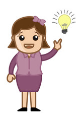 Idea Clicked - Business Cartoons Vectors