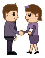 Obraz premium Business Partners - Business Cartoons Vectors