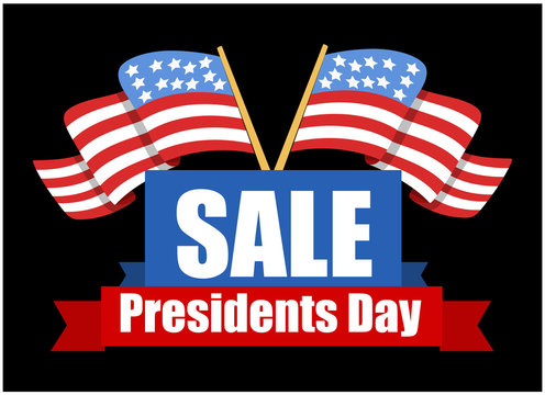 Sale Banner Design - Presidents Day Vector Illustration