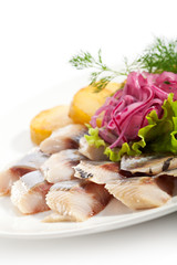Fototapeta na wymiar Cold Fish Dishes - Fish with Potato
