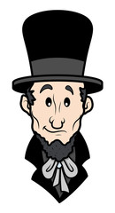 Abraham Lincoln Cartoon Vector Character