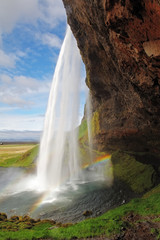 Fototapeta na wymiar Seljalandsfoss - waterfall in Iceland.