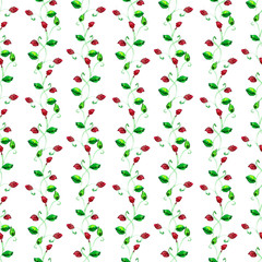 floral seamless texture of watercolor