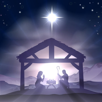 Christmas Manger Nativity Scene