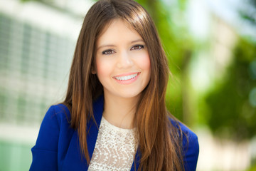 Smiling businesswoman