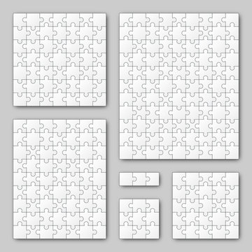 Puzzle Set - wei&szlig; - 6 Puzzle