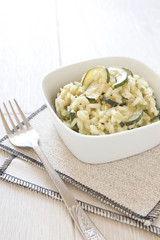 Risotto with zucchini