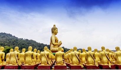 View of buddha statue in Nakonnayok, Thailand