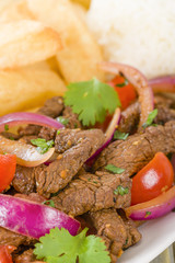 Lomo Saltado - Traditional Peruvian beef stir-fry.