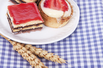 cakes with wheat spike