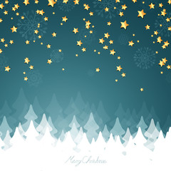 Vector Illustration of a Decorative Christmas Background