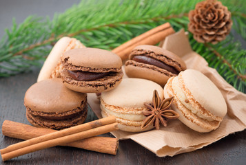 Macaroons , christmas decoration