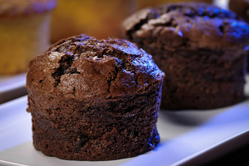 Dramatically lightened chocolate muffin