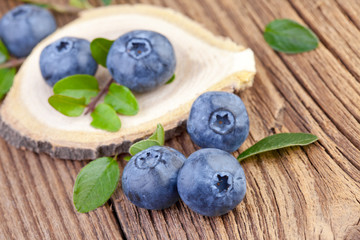 blueberry on wooden background