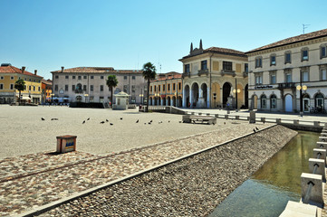Fototapeta na wymiar Palmanova in Friuli, Piazza Grande - Udine