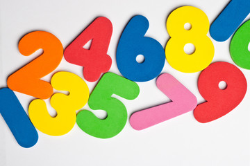 Horizontal trail of ascending numbers