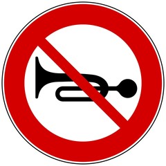 CARTELLO DIVIETO DI SEGNALAZIONE ACUSTICA