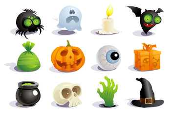Halloween symbols collection.