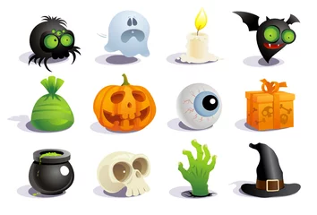 Tuinposter Halloween symbols collection. © LP Design