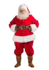 Santa Claus standing isolated on white background