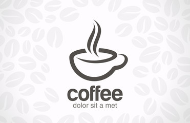 Coffee cup vector logo design. Cafe icon symbol - 55991550