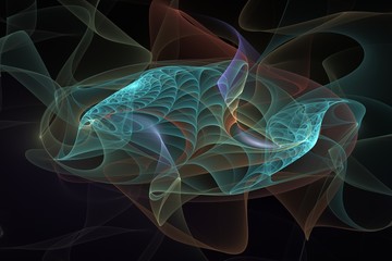 Fototapeta premium Horizontal fractal on the black background