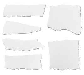 white paper ripped message background
