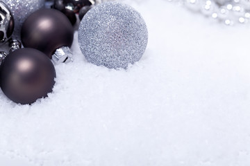 silberne festliche dekoration weihnachten advent isoliert