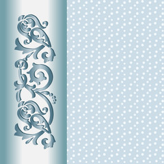 winter card with lace and copy space.Vector, EPS 10
