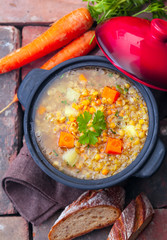 Vegetarian vegetable and lentil stew