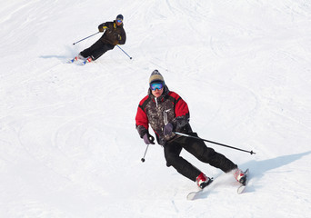 Action in powder snow