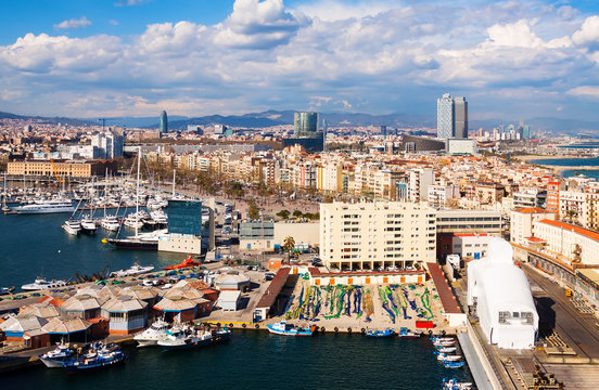 Panorama view of Barcelona
