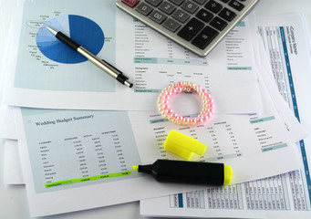 Obraz premium wedding budget sheet