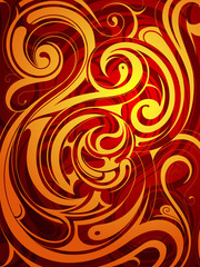 Fire flames ornament