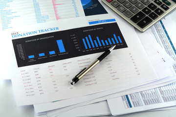 Donation tracker sheet chart