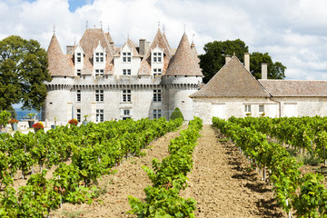 Monbazillac Castle with vineyard, Aquitaine, France