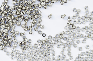 Schrauben und Muttern für Hintergrund