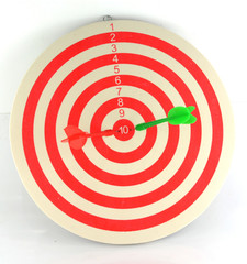 darts arrows in the target