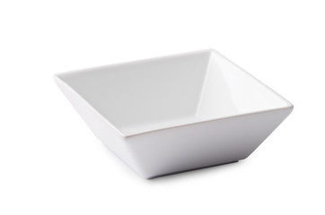 The deep square bowl isolated