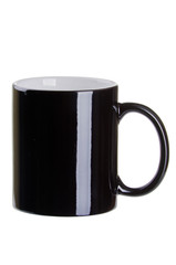 Black empty cup of tea (coffee)