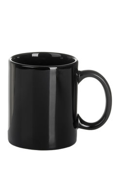 Black empty cup of tea (coffee)