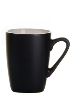 Black empty cup of tea (coffee)