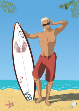 Attractive Surfer